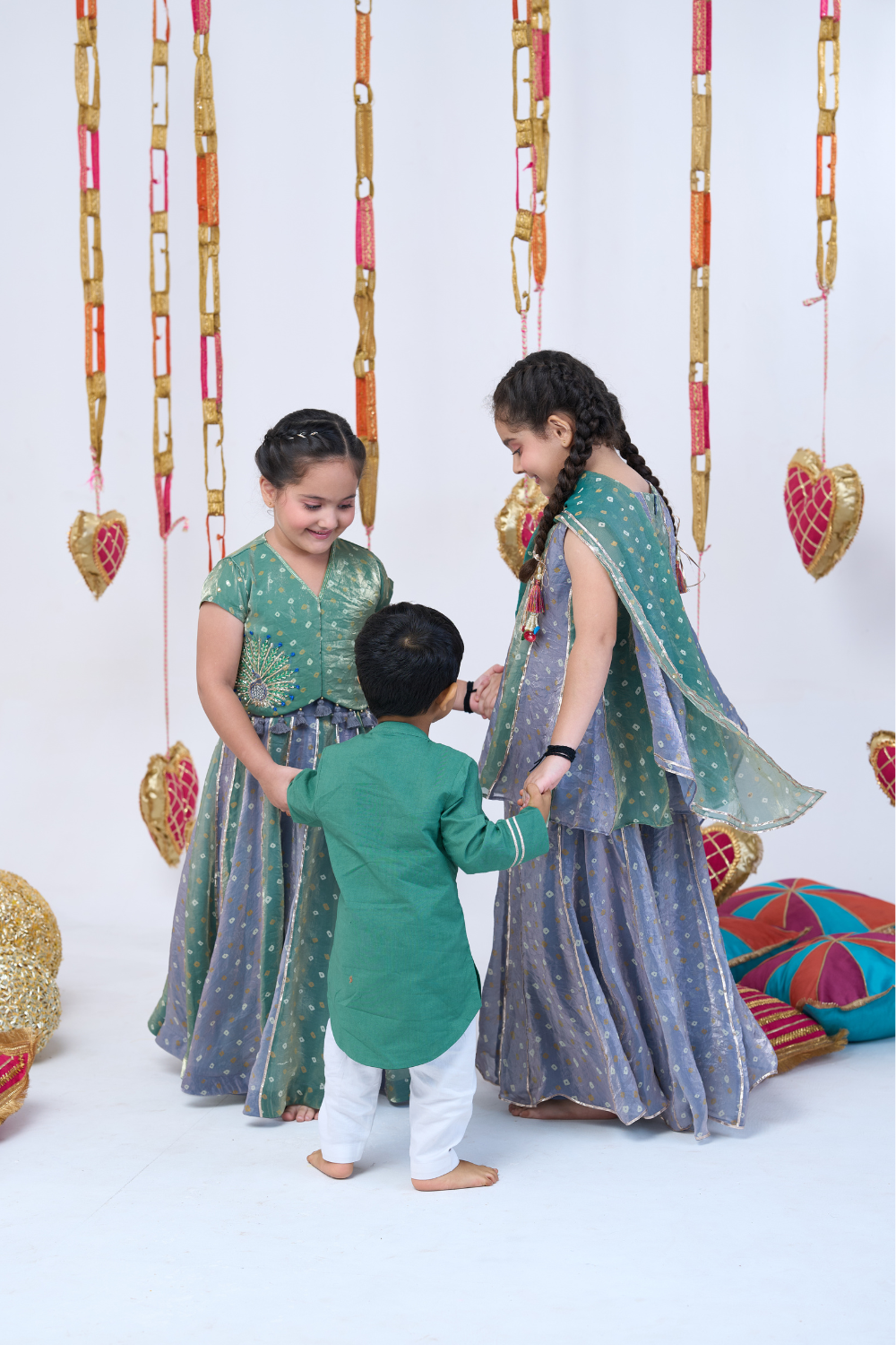 PEACOCK BANDHANI LEHENGA SET