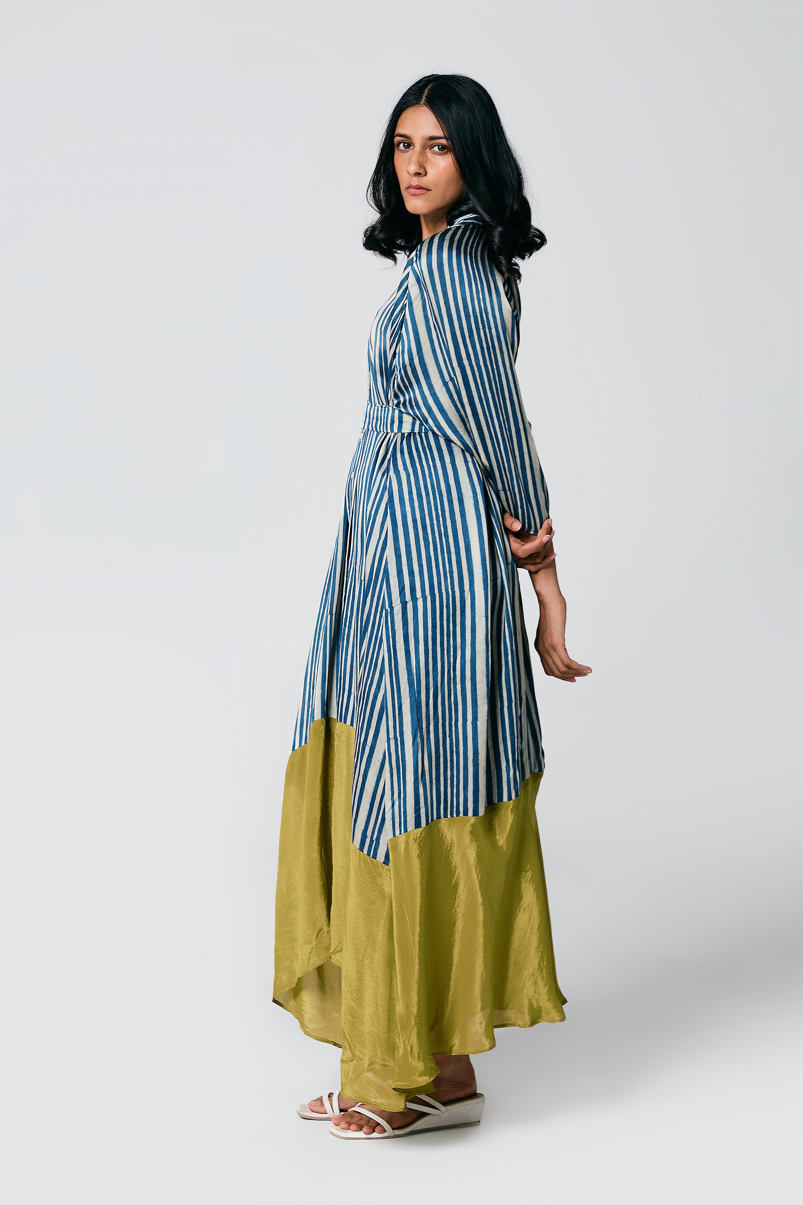 Stripes dress with belt