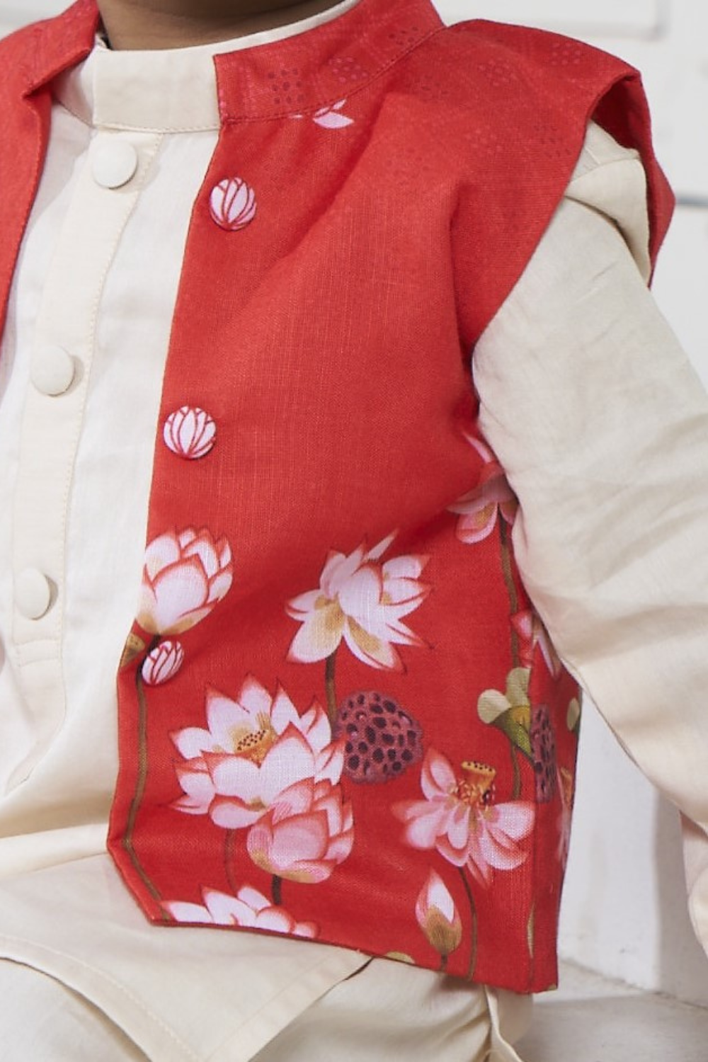 RED PICHWAI BANDI SET