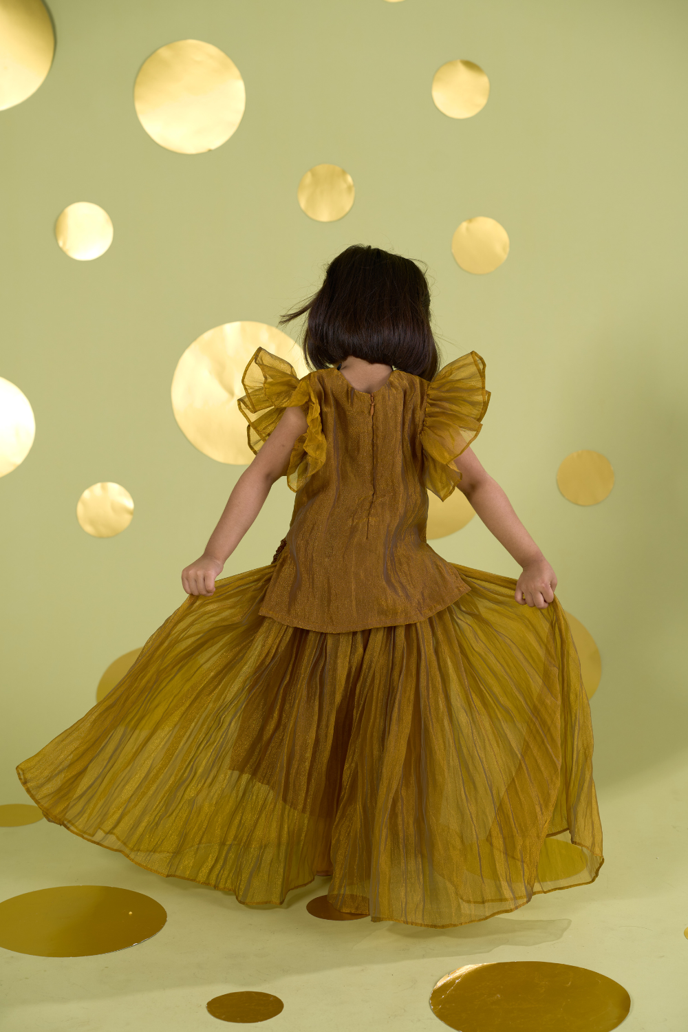 YELLOW GOTA SHARARA SET