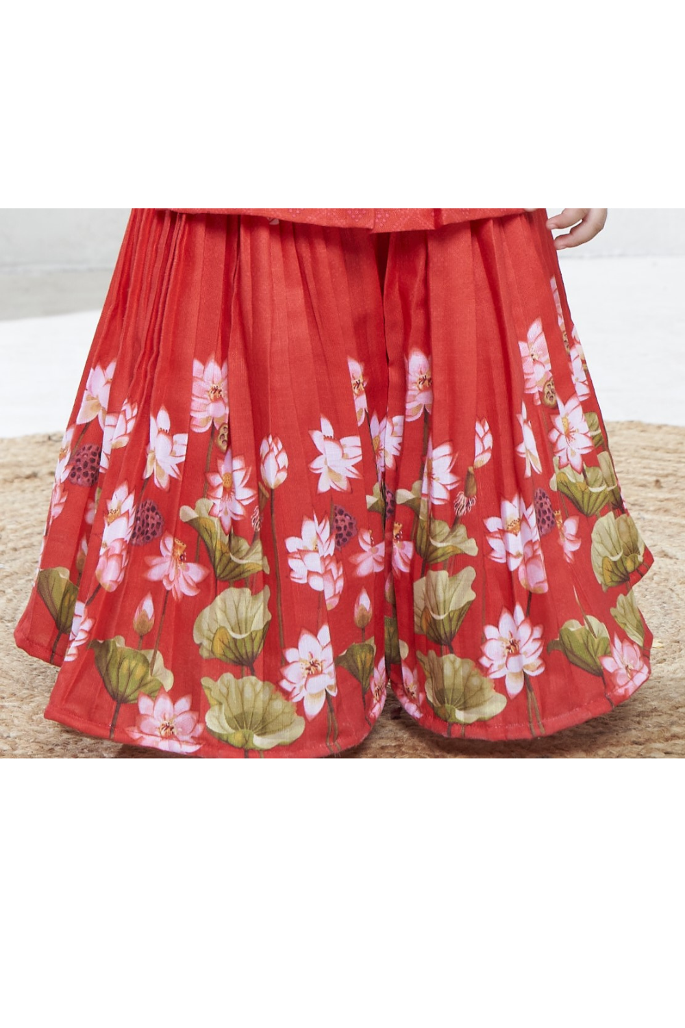 RED PICHWAI SHARARA SET