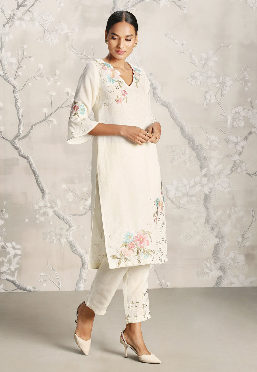 Corsage Kurta Set
