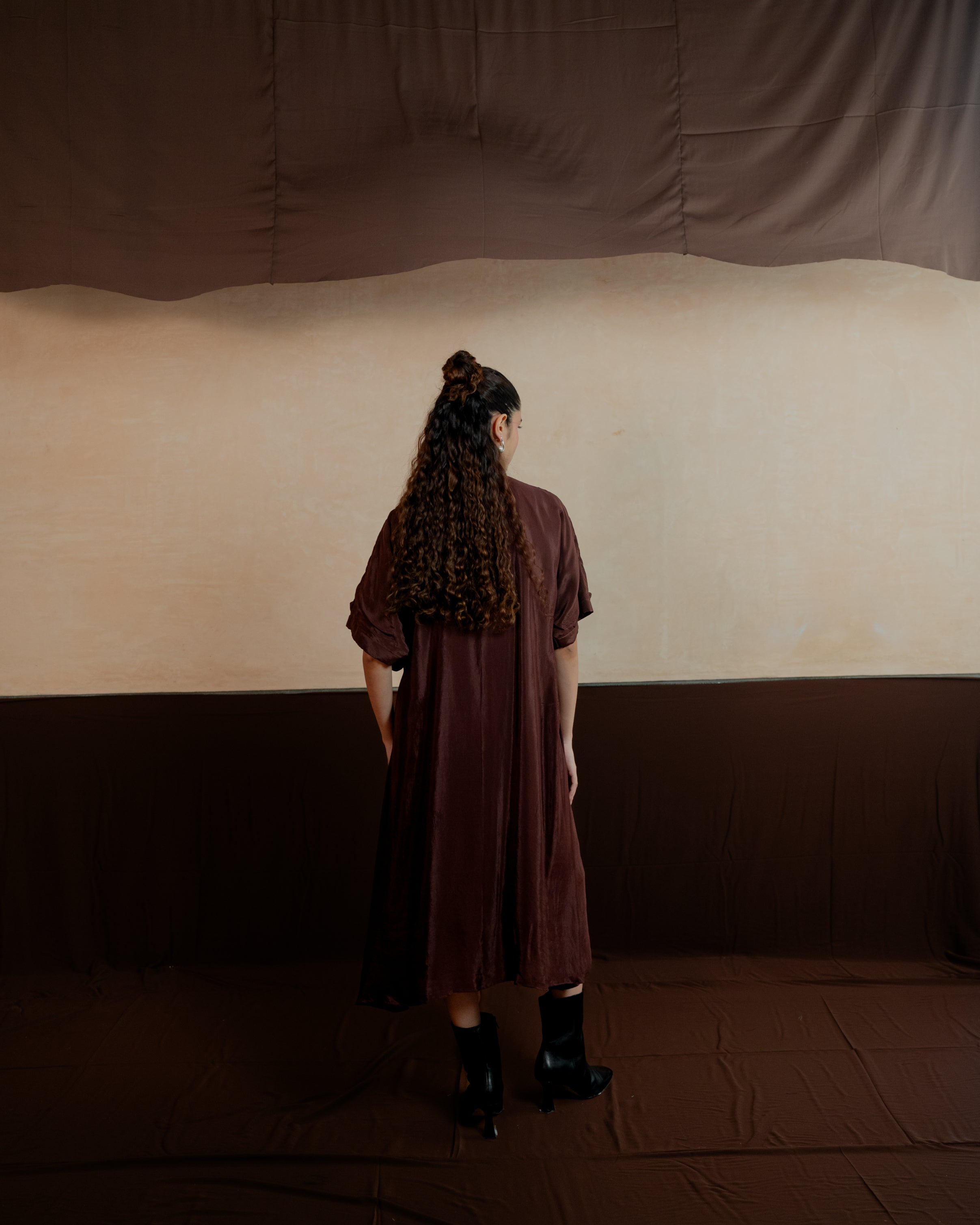 Pleated Shirt Dress