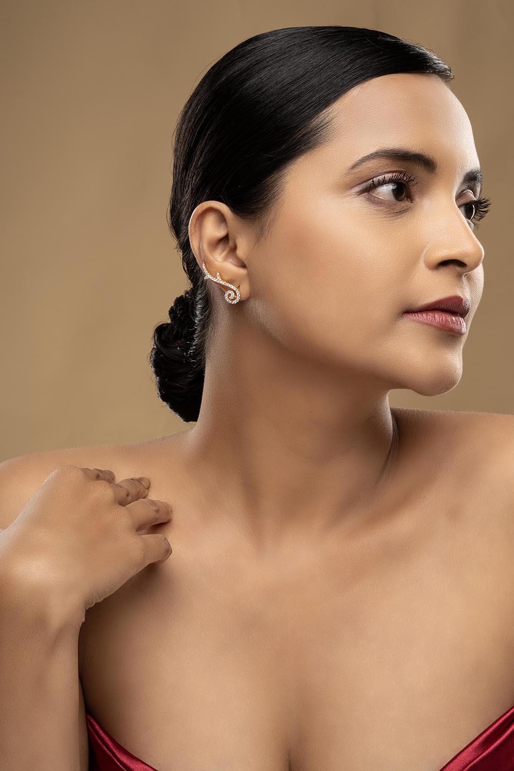 925 Silver Canna Earcuff