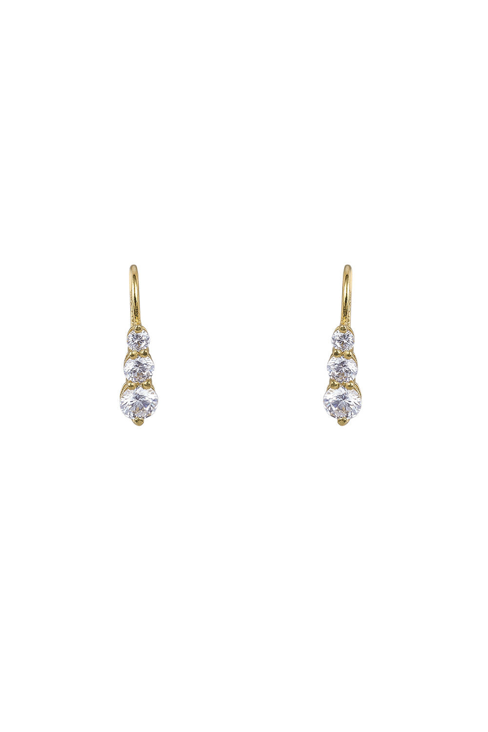 925 Silver Catmint Solitaire Earrings