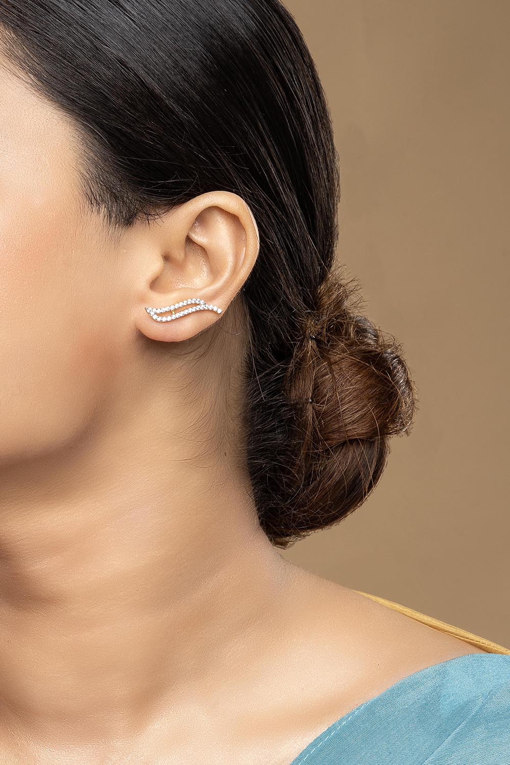 925 Silver Frangipani Earcuff