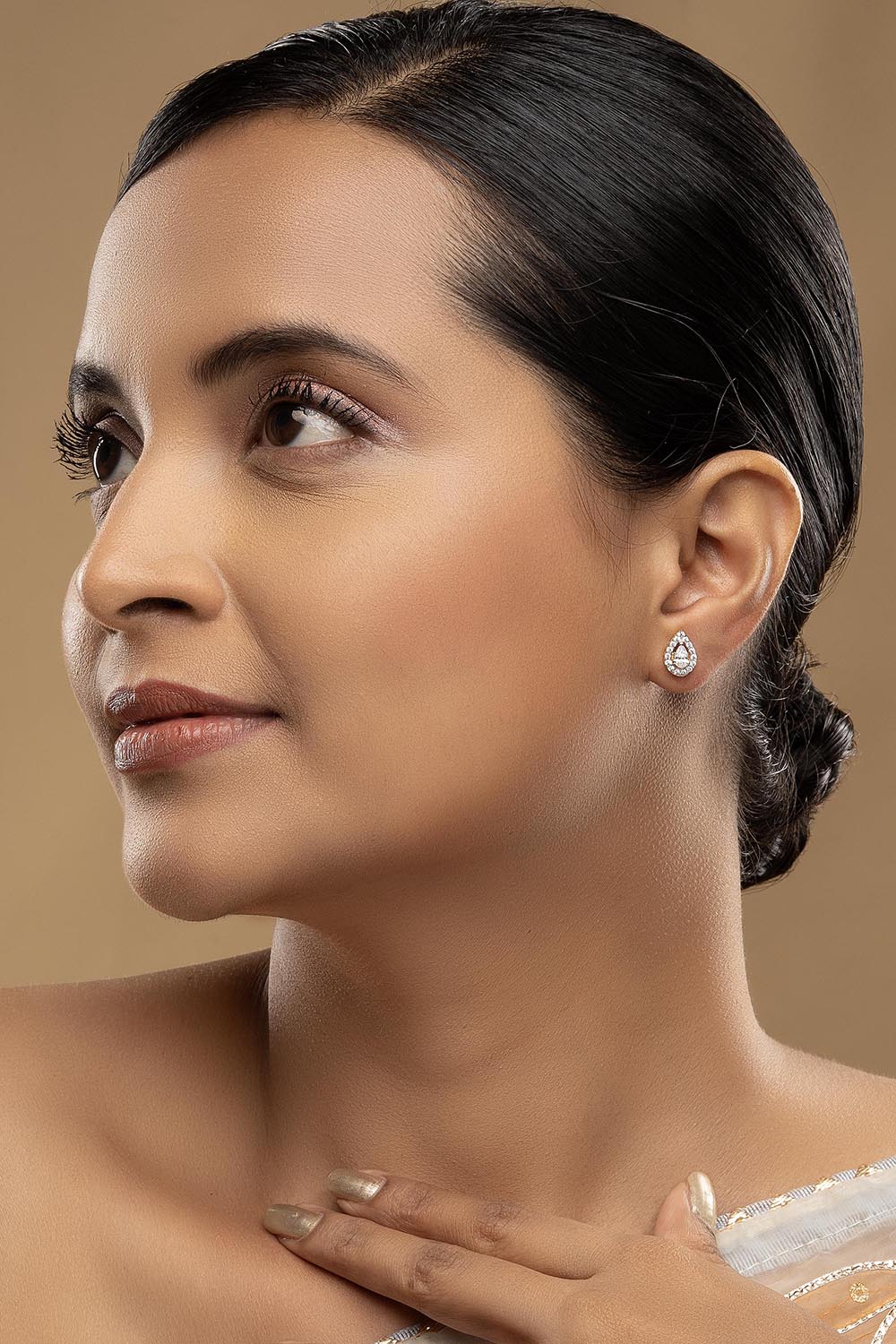 925 Silver Mini Pear Earrings