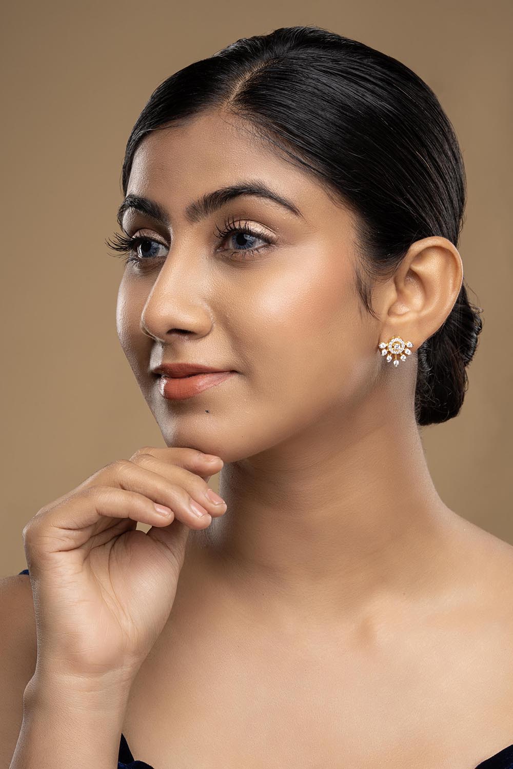 925 Silver Peony Earrings