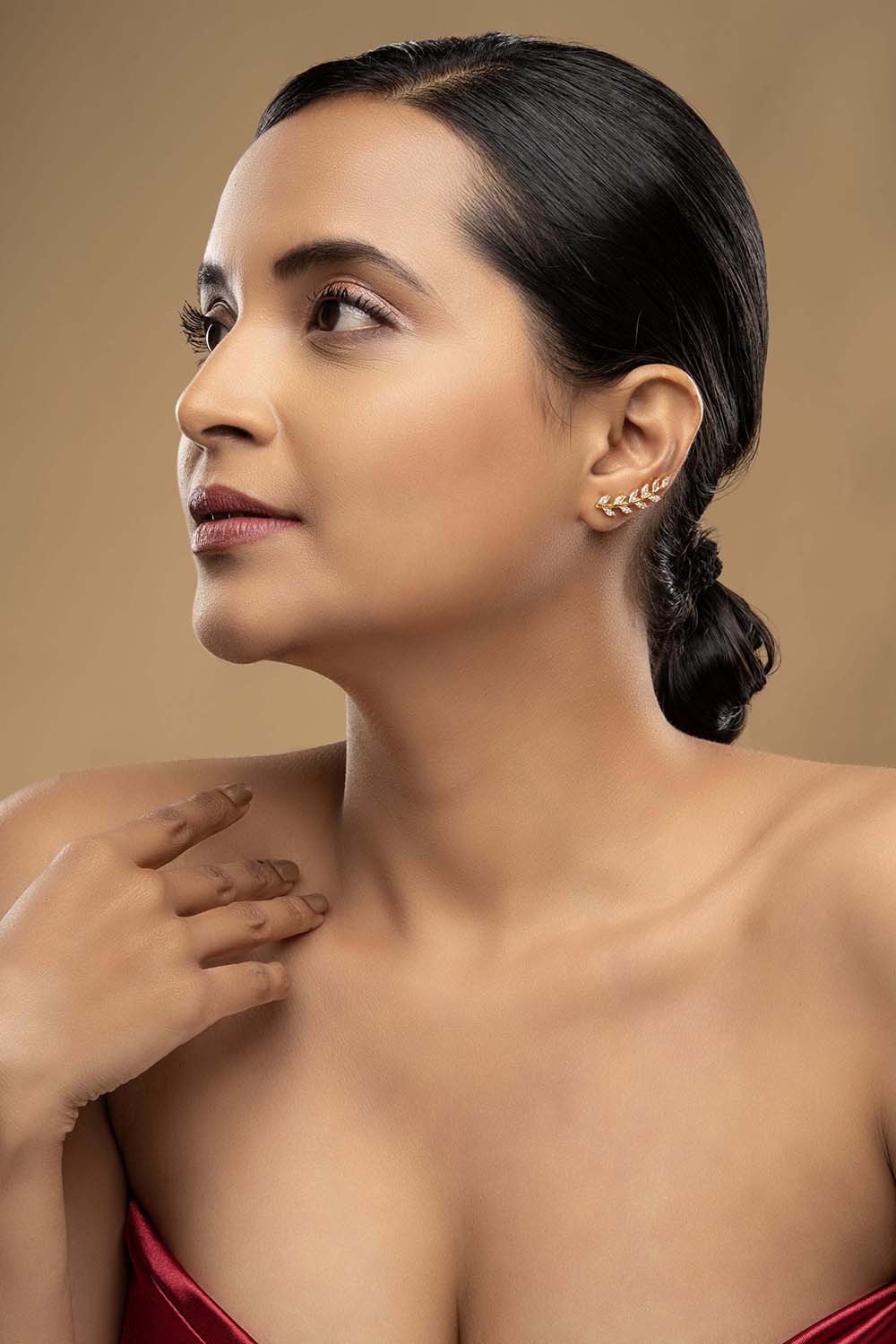 925 Silver Periwinkle earcuff