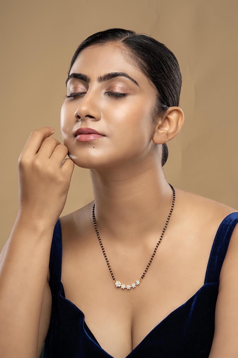 925 Silver Puspa Mangalsutra