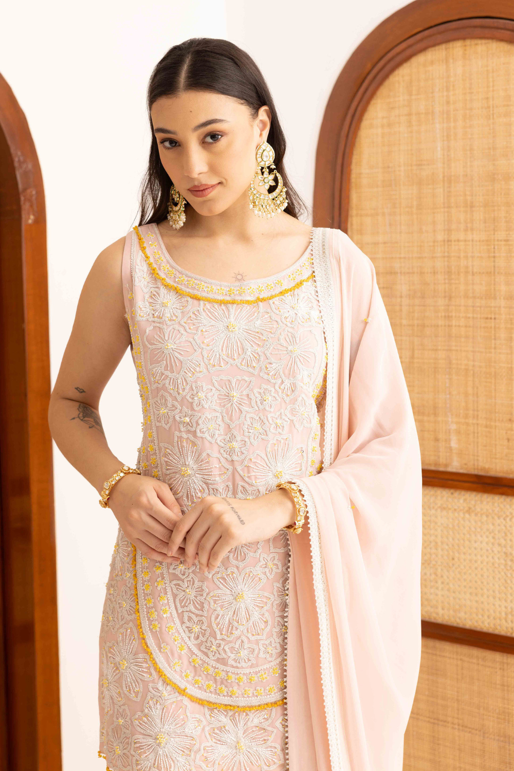 Itr Short Kurta With Sharara