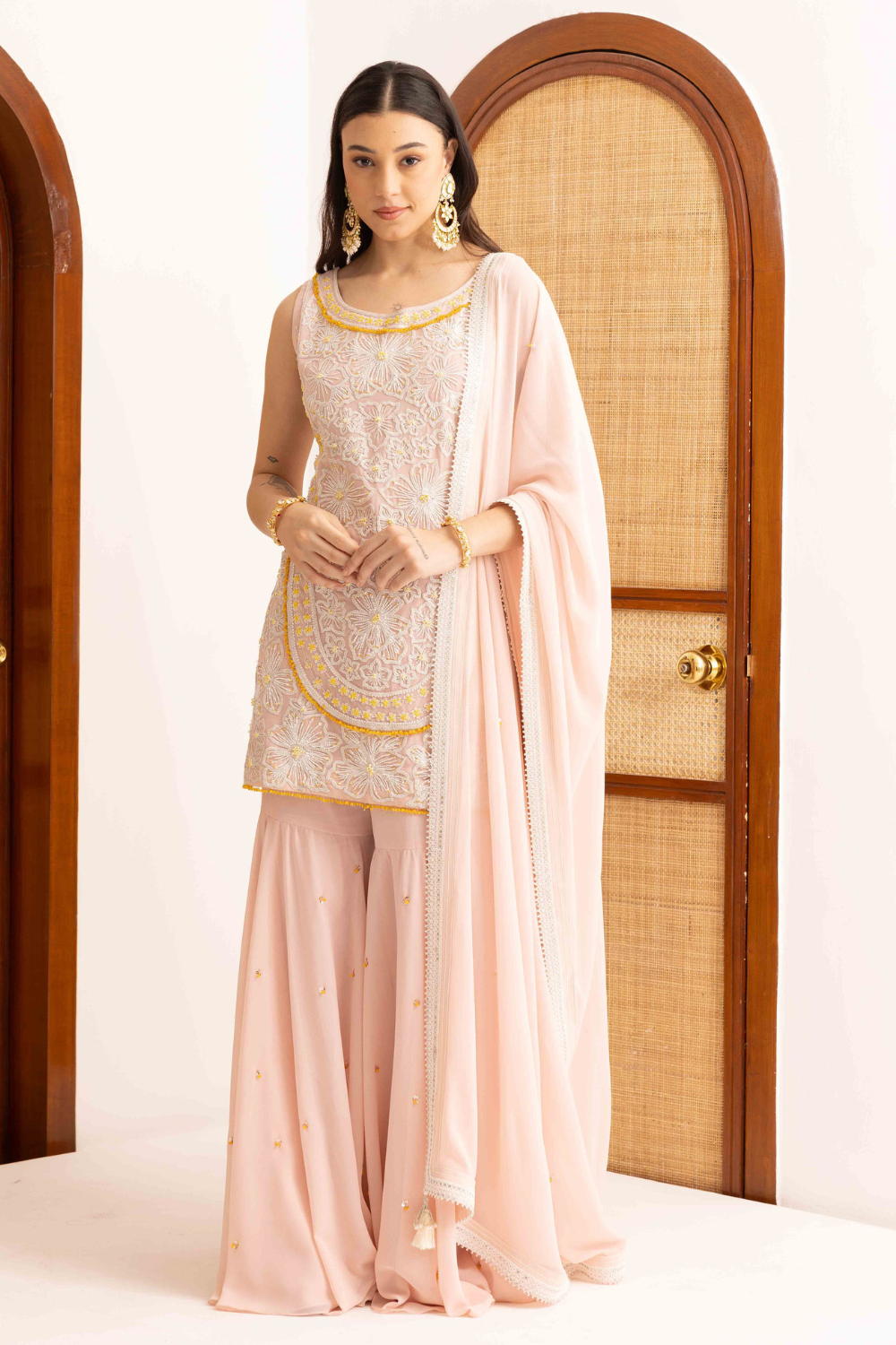Itr Short Kurta With Sharara