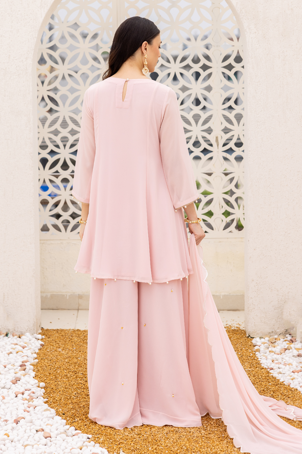 Anchal Peplum Suit With Sharara