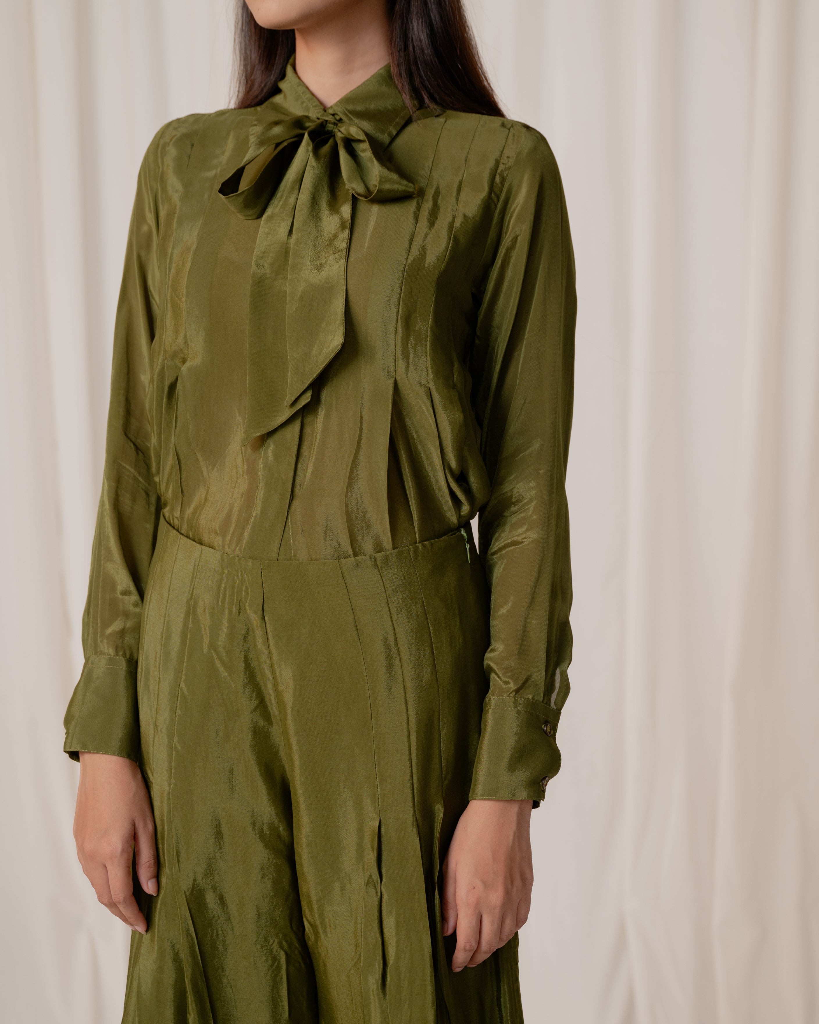 Pleated Shirt Co-ord