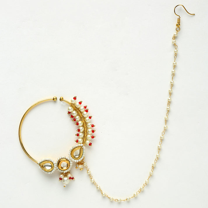 Maharani Kundan Nose Ring