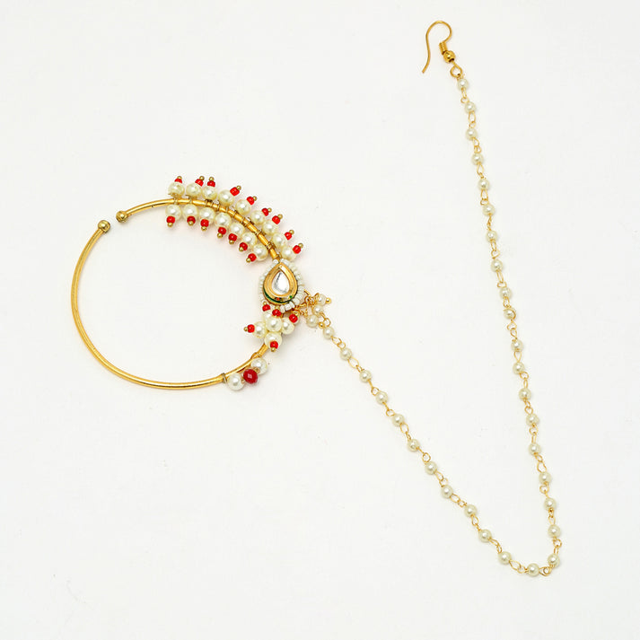 Maharani Kundan Nose Ring