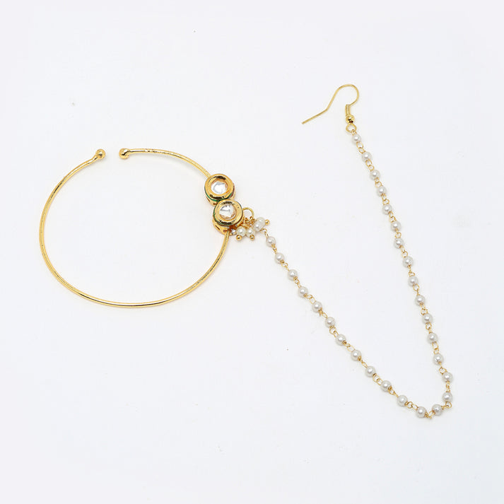 Double Kundan Nose Ring
