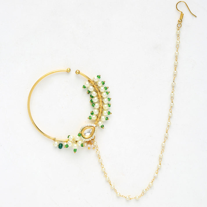 Maharani Kundan Nose Ring