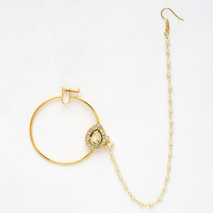 Maharani Kundan Nose Ring