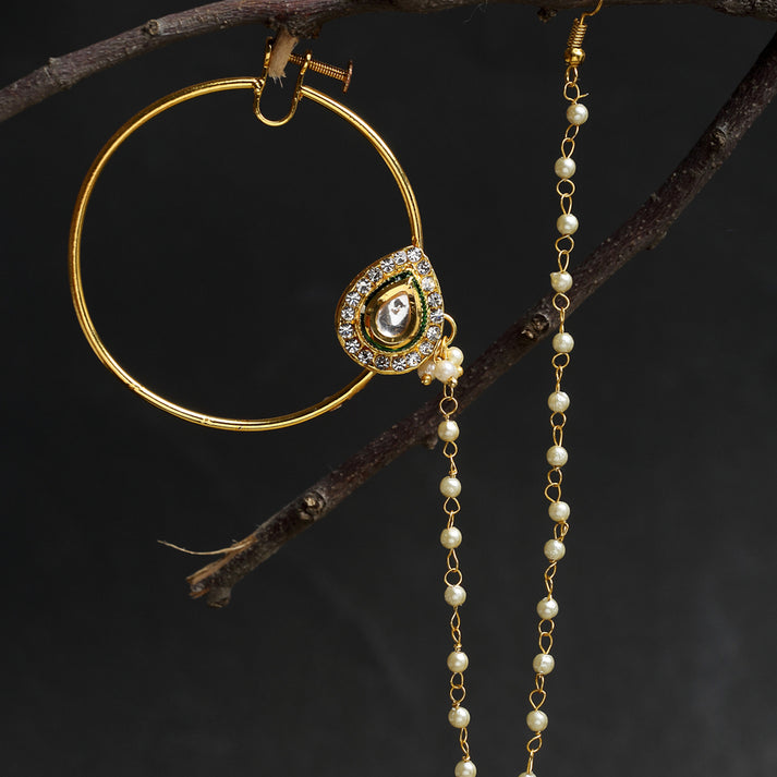 Maharani Kundan Nose Ring