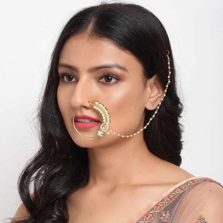Maharani Kundan Nose Ring
