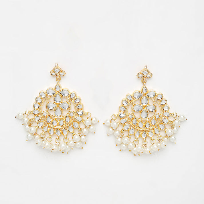 Kundan & Pearl Earrings