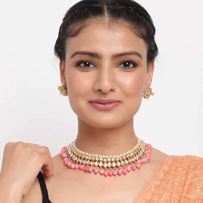 Stone Kundan Choker With Studs