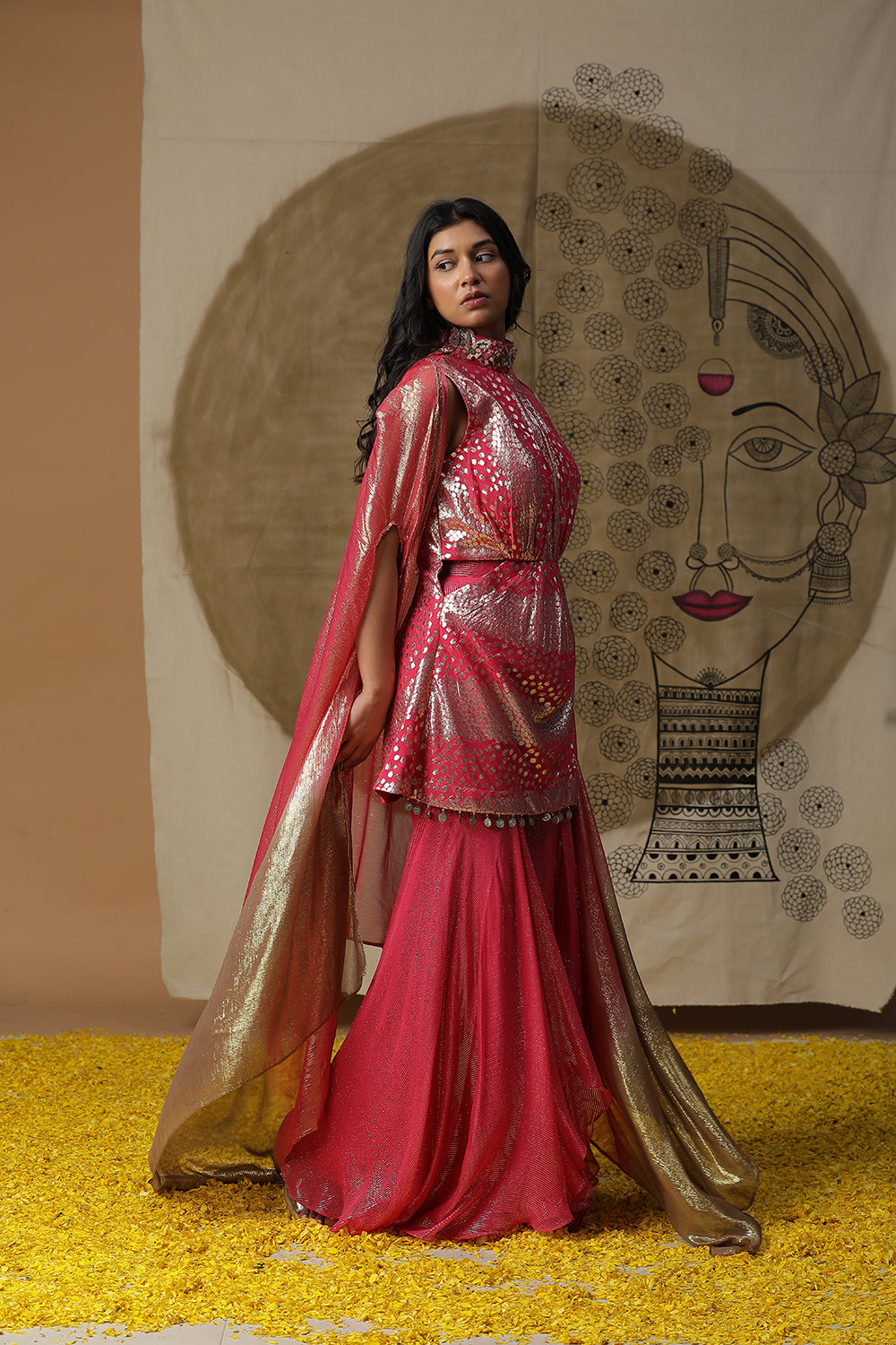 Dusty Red Palazzo Set - Auraya Fashion - - #tag1# - #tag2# - #tag3# - #tag3#