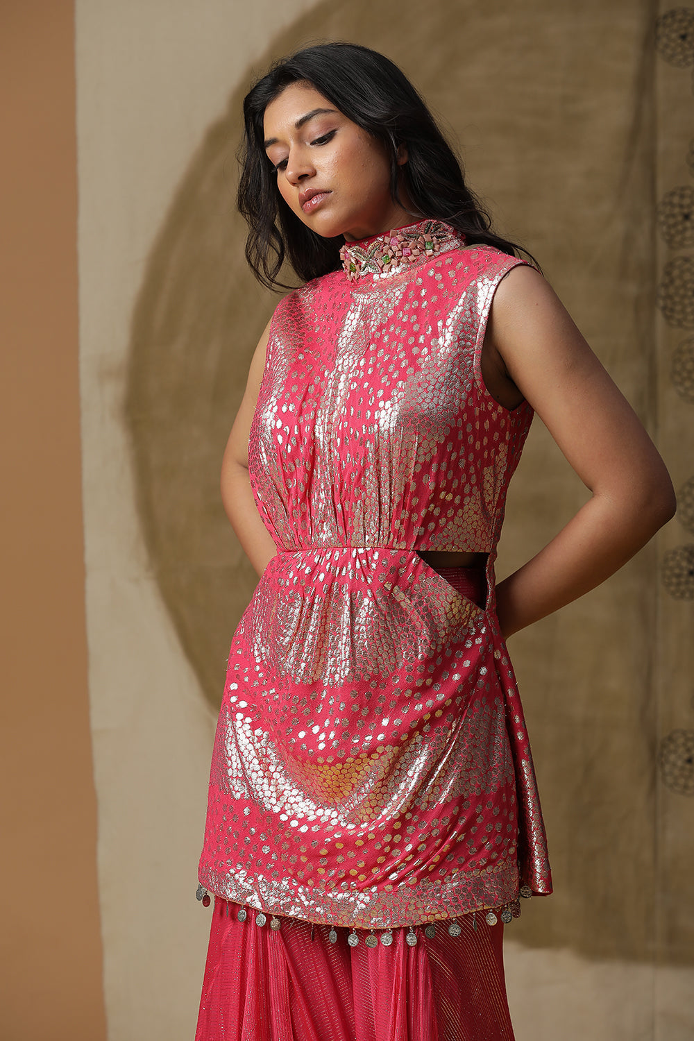 Dusty Red Palazzo Set - Auraya Fashion - - #tag1# - #tag2# - #tag3# - #tag3#