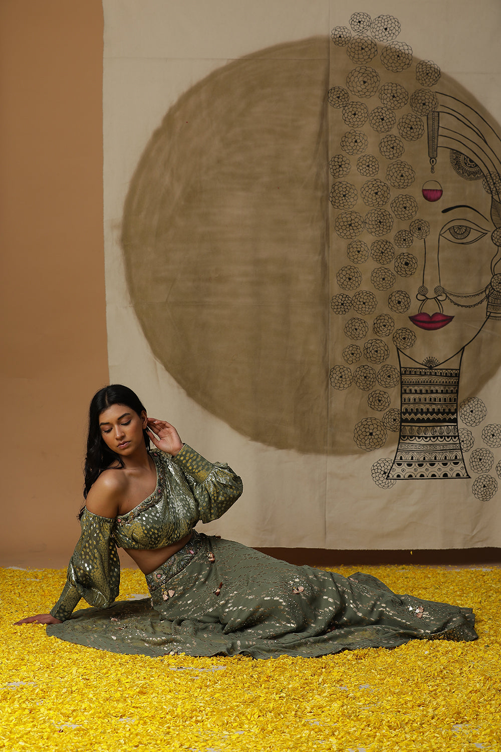 Pista Green Lehnga Set - Auraya Fashion - - #tag1# - #tag2# - #tag3# - #tag3#