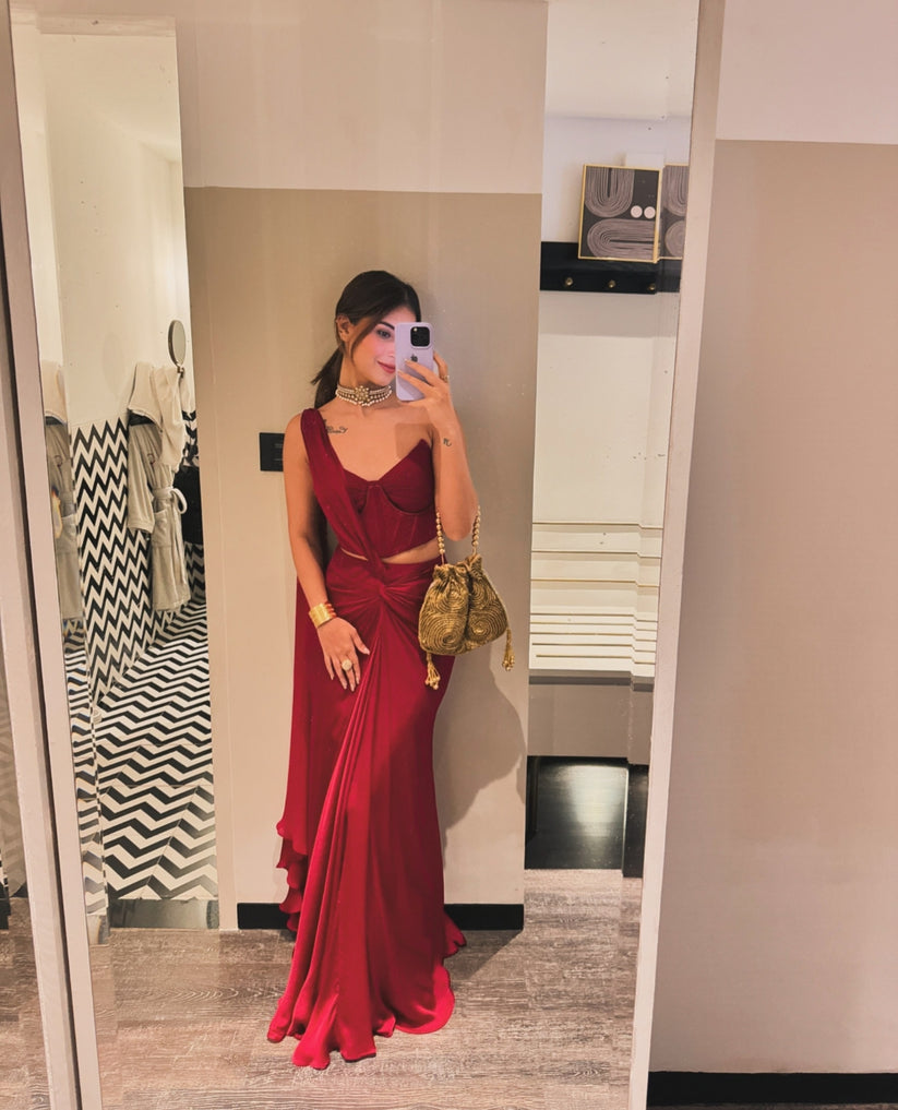 CY A Clutch Story Antique Gold Matka Potli Front 2