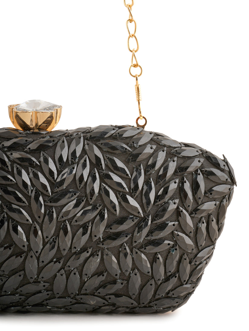 CY A Clutch Story Black Agate Clutch Closeup 1