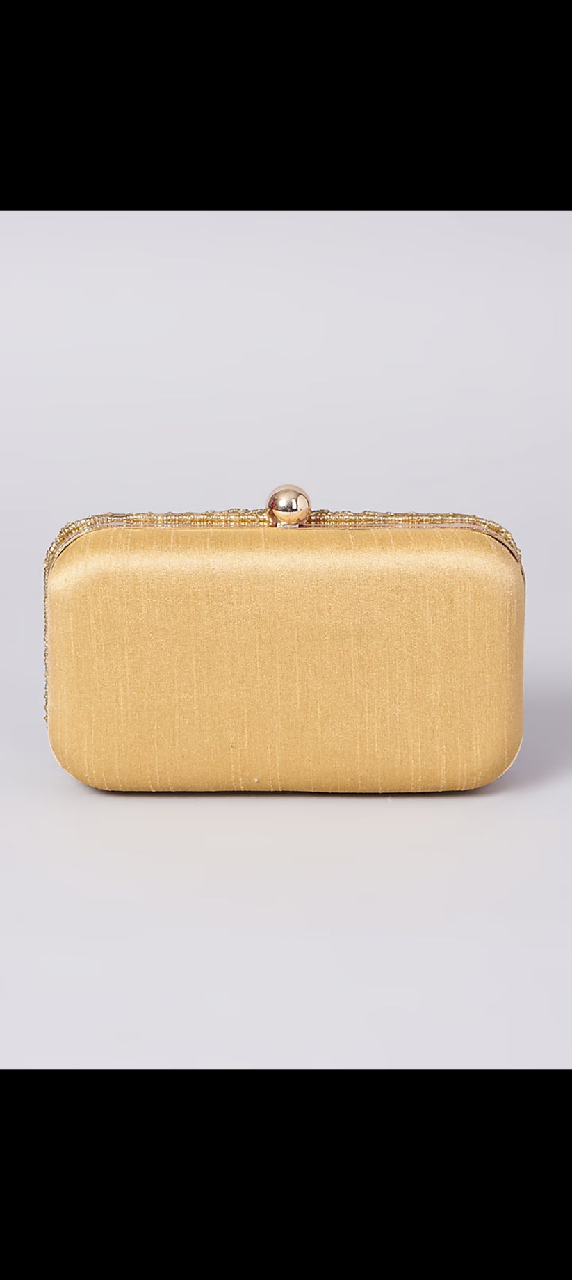 CY A Clutch Story Gold Beaded Clutch Back 1