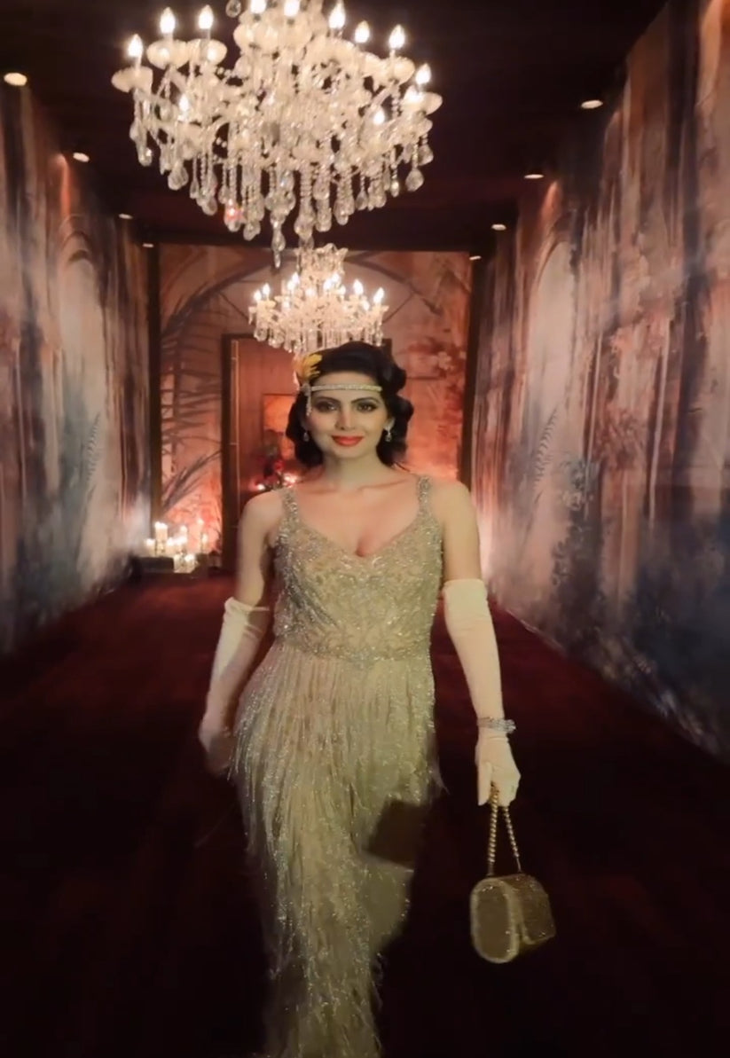 CY A Clutch Story Gold Weave Flapover