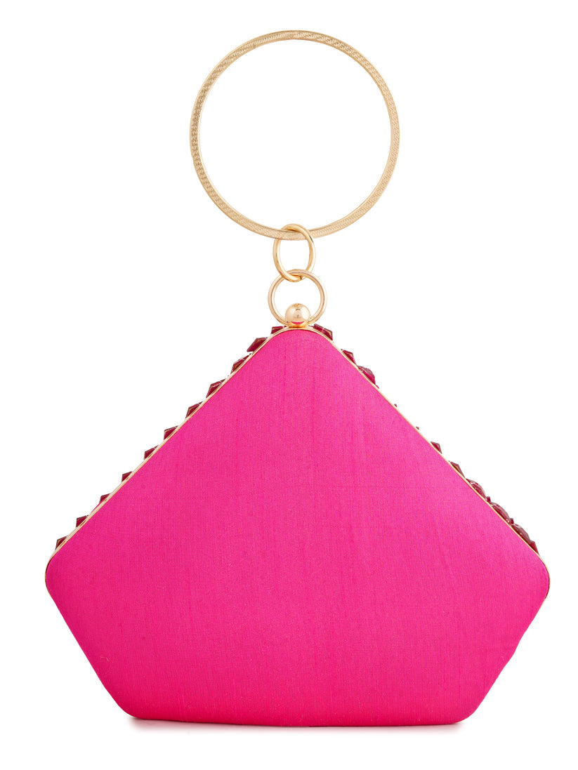 CY A Clutch Story Pink Sapphire Diamond Clutch Back 1