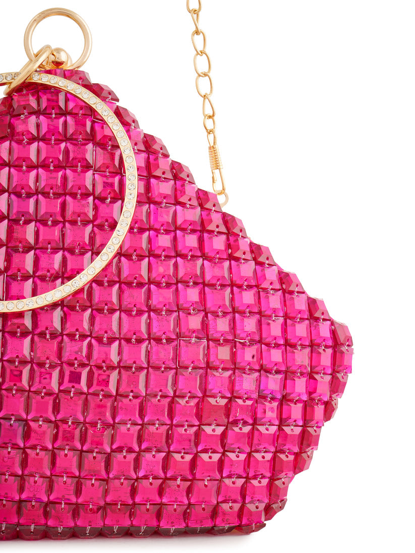 CY A Clutch Story Pink Sapphire Diamond Clutch Closeup 1