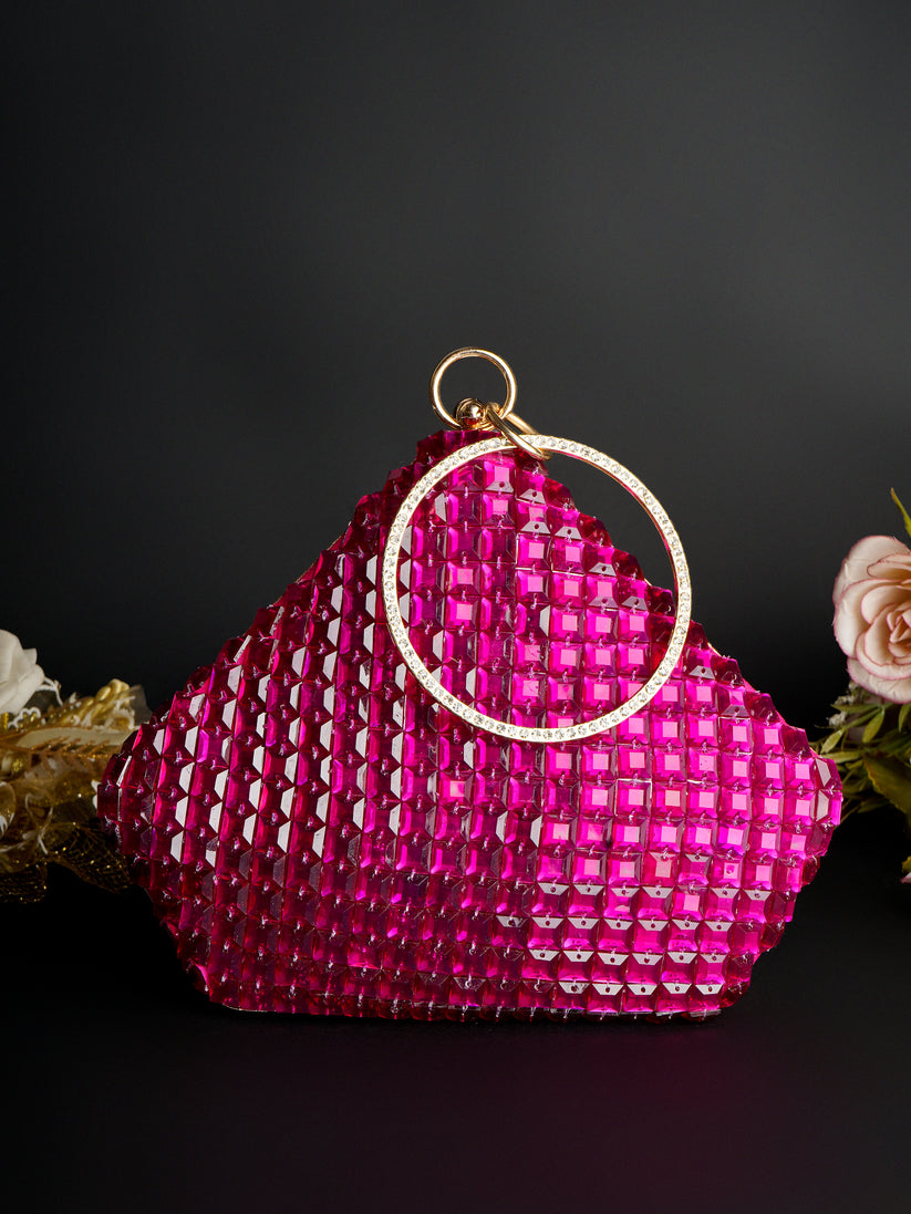 CY A Clutch Story Pink Sapphire Diamond Clutch Front 1