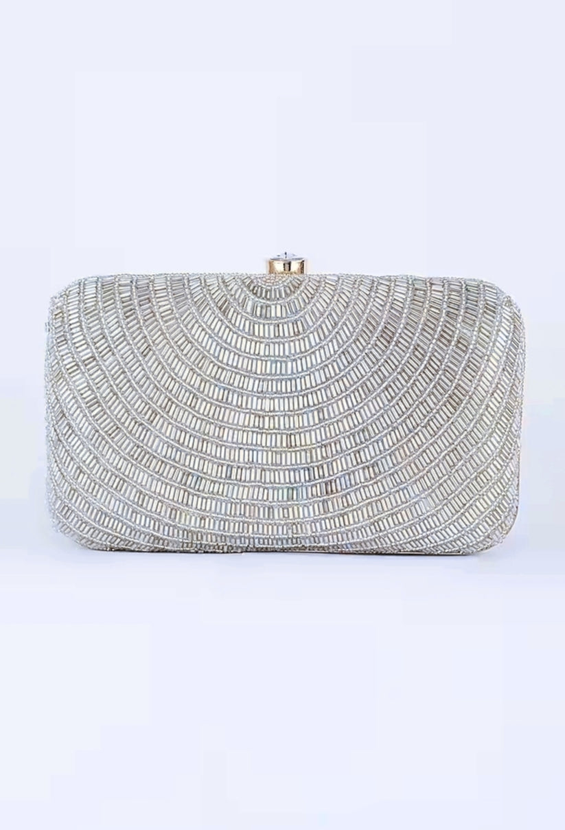 CY A Clutch Story Silver Cleopatra Clutch Front 2