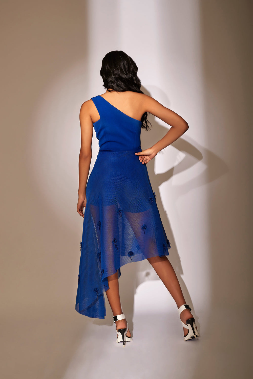 Blue Romper with Over Skirt