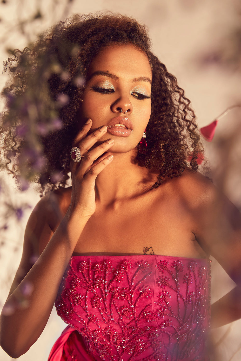 Pink Drape Gown