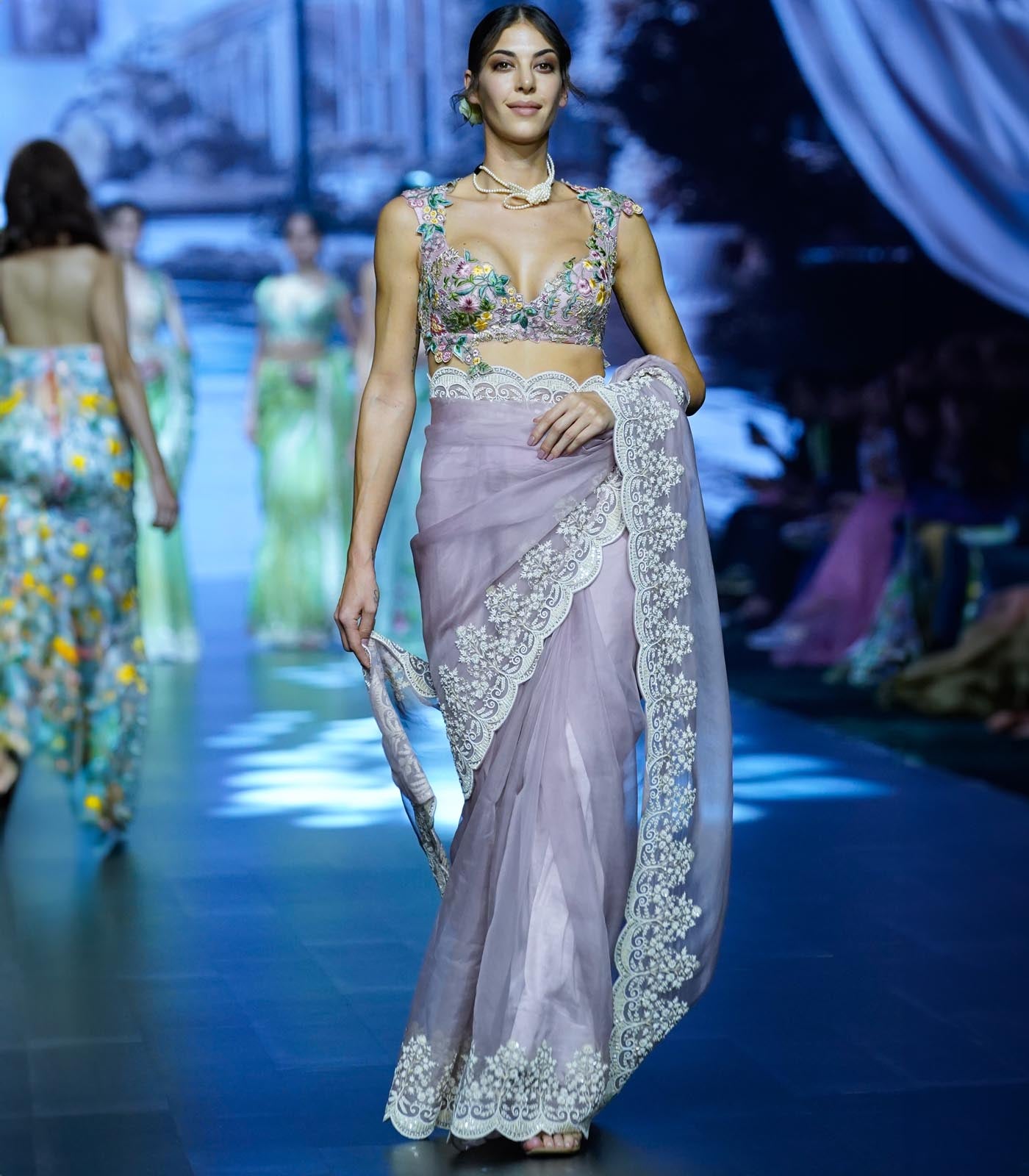 CY Anushree Reddy Fanaa - Pink Embrodiered Saree Set Success Front 1