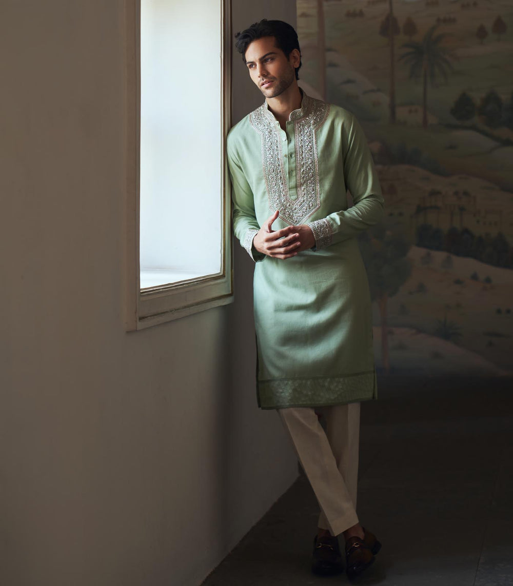 CY Anushree Reddy Green Kurta Set Success Front 1