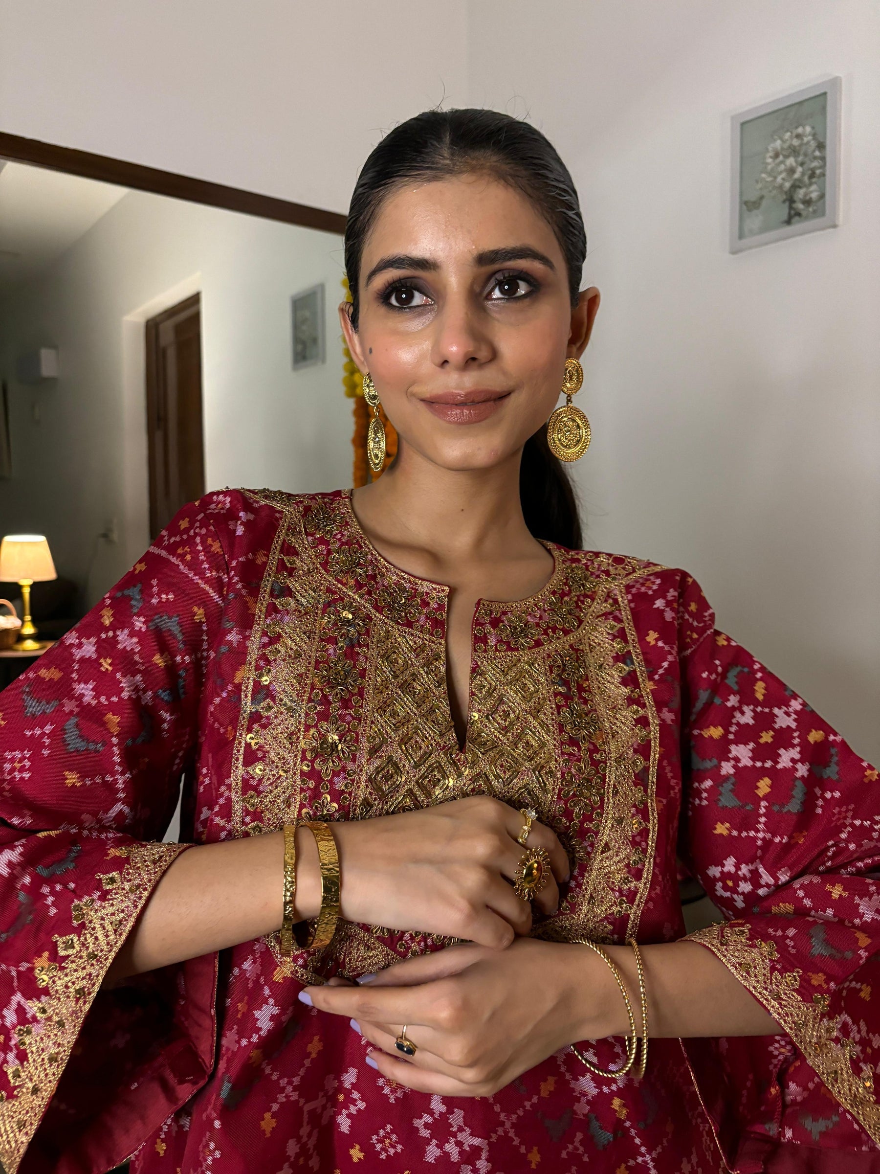 CY Ayushi In Dhoti Salwar Set By 29 India Closeup 1