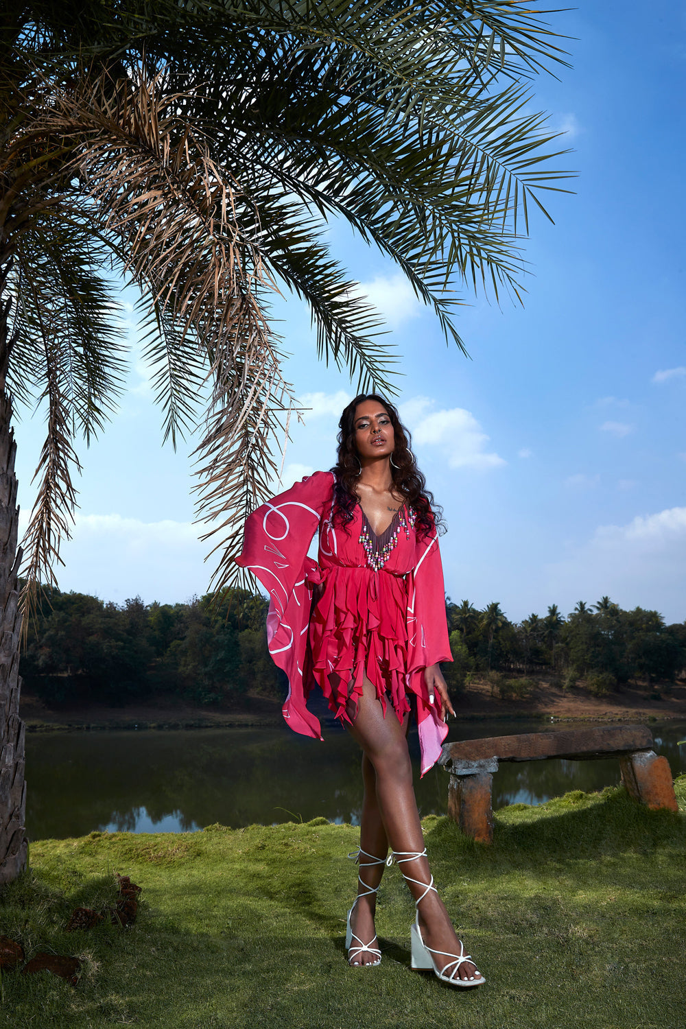 Pink Romper with Ruffles