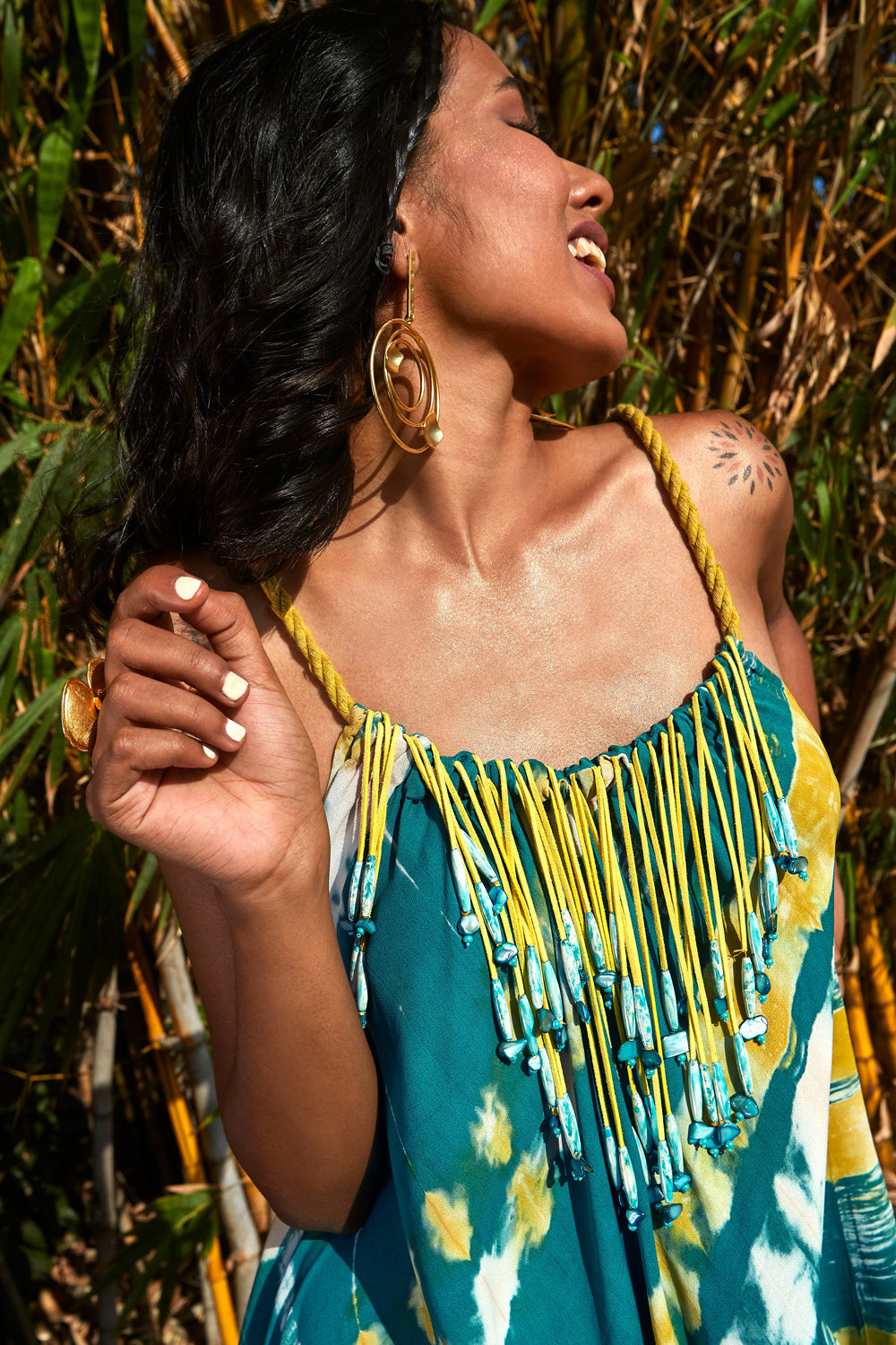 Green Asymmetric Dress