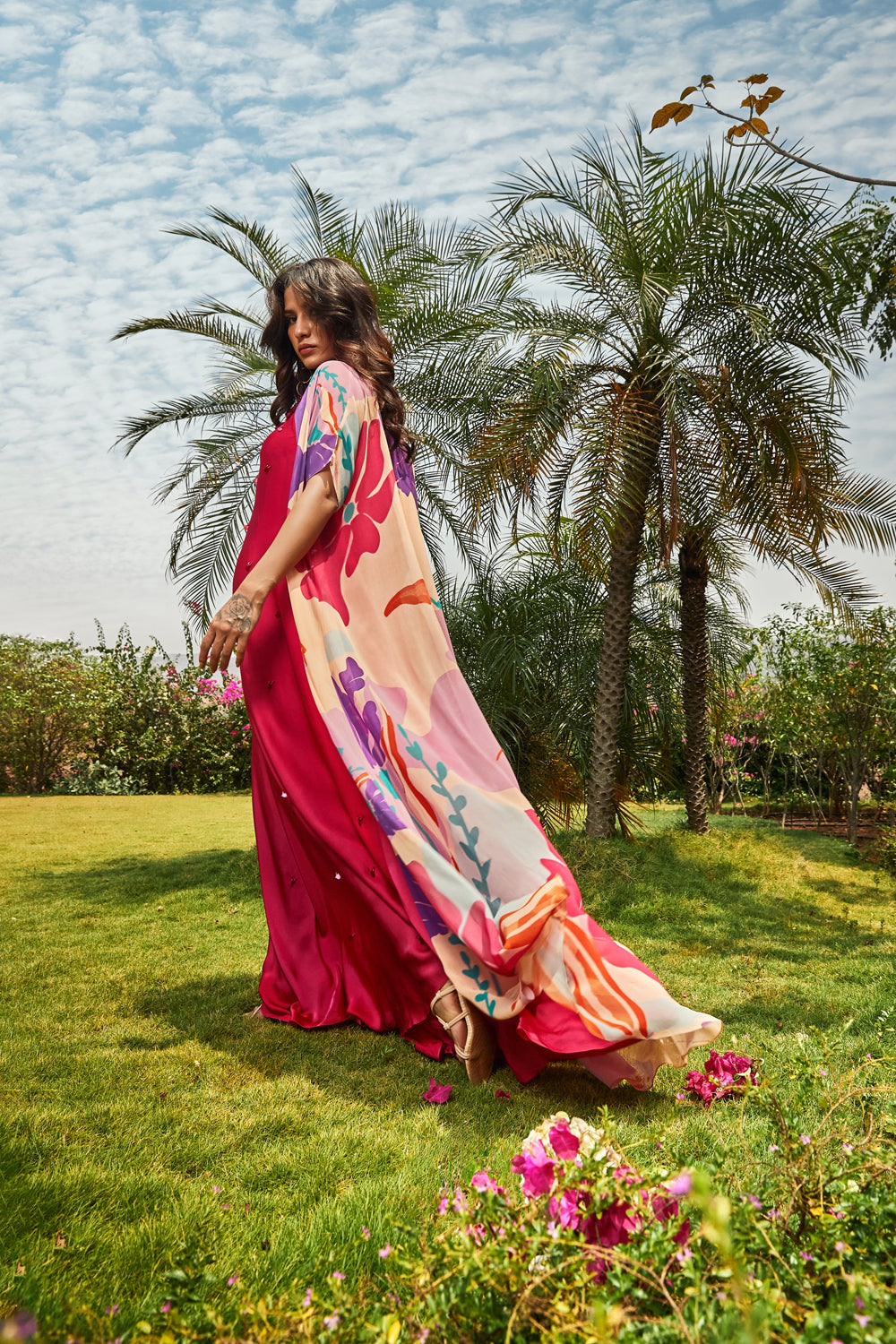 Cerise Pink Bias Dress