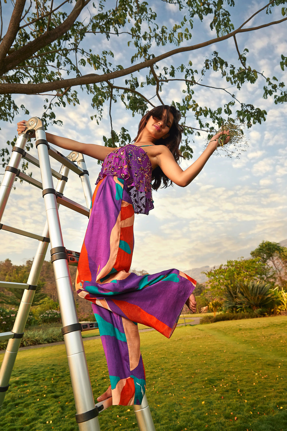 Silk Printed Jumpsuit