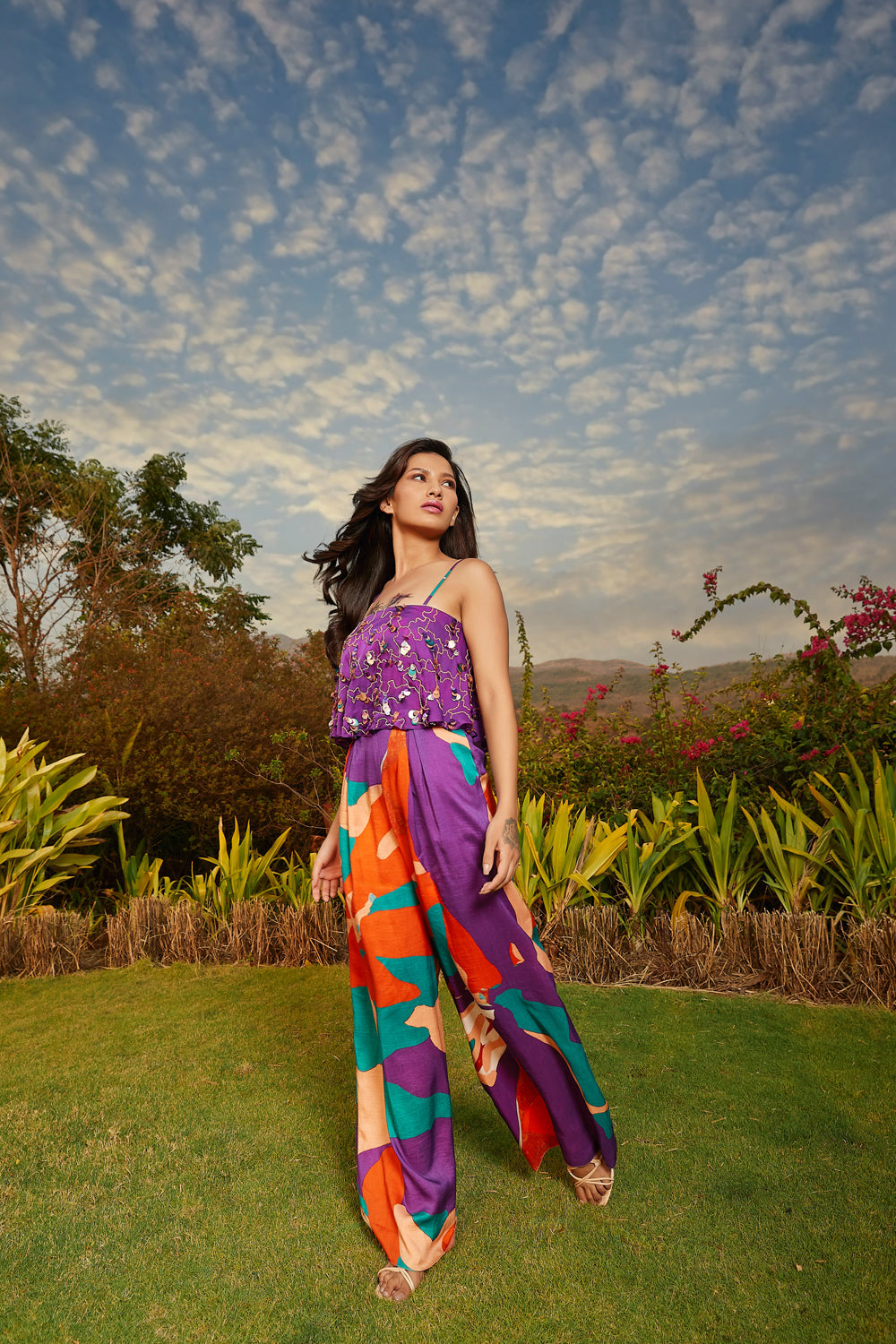 Silk Printed Jumpsuit