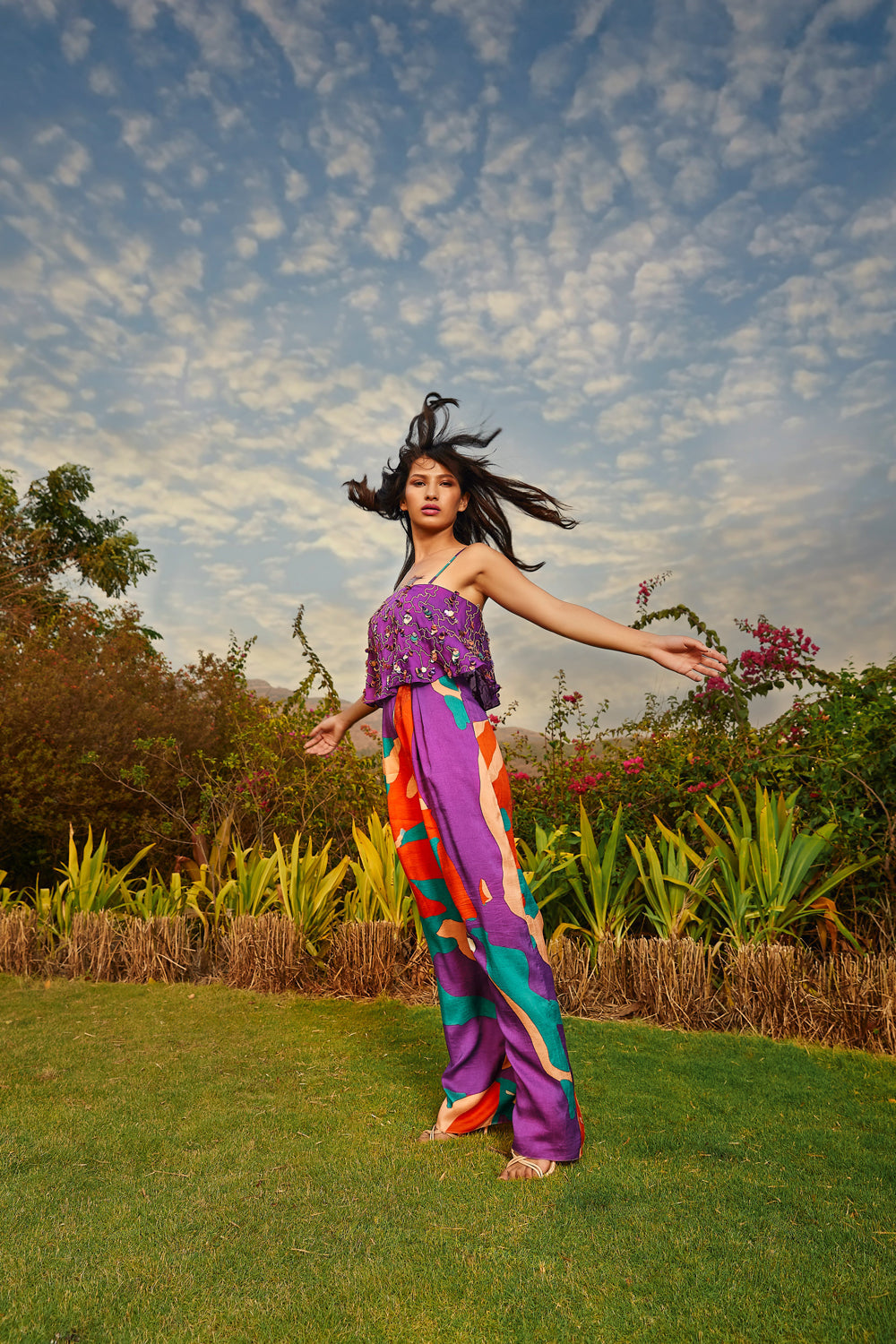 Silk Printed Jumpsuit