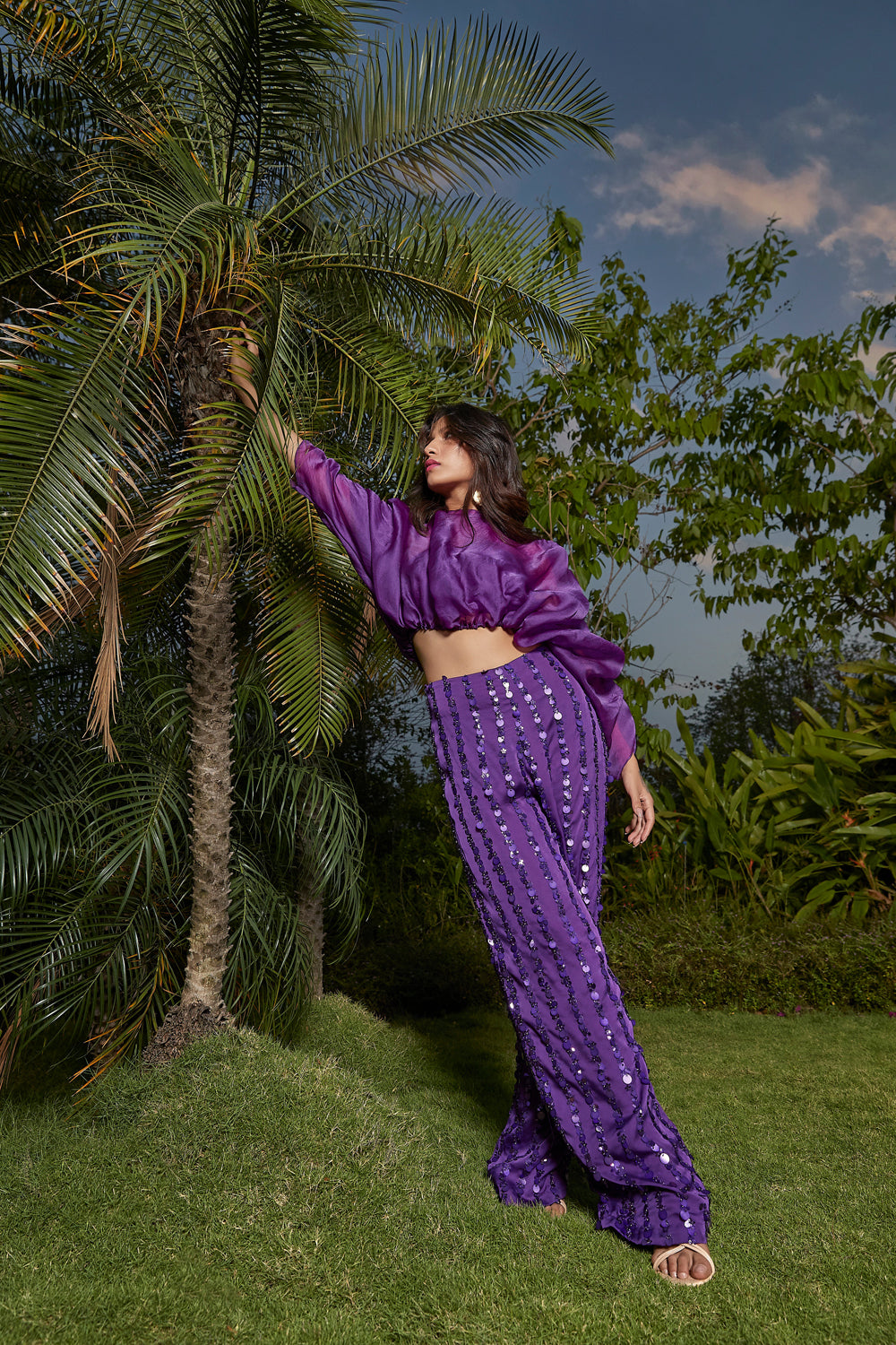 Iris Embroidered Straight Pants